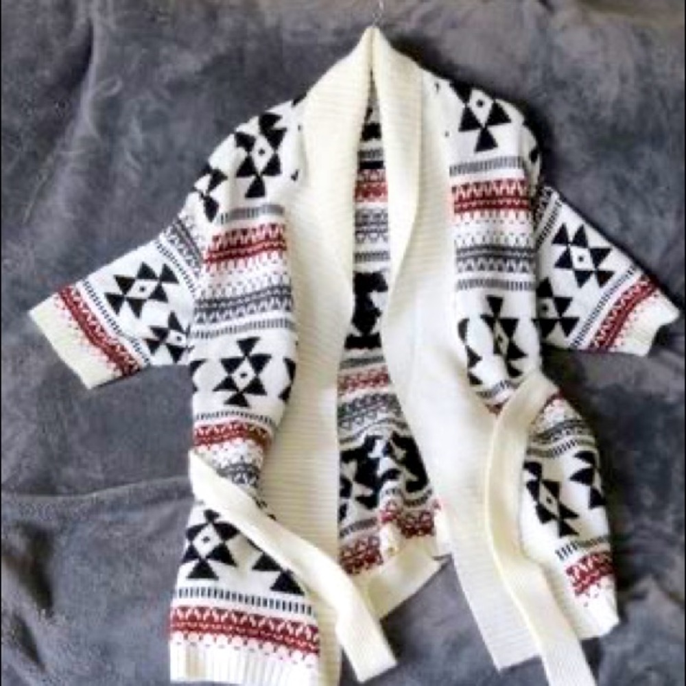 H&M Divided Tribal Patterned Sweater Cardigan